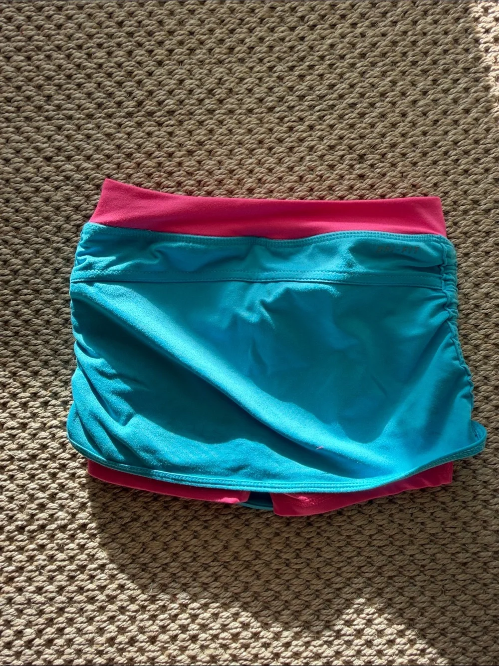 Nike Girls' Teal and Pink Athletic Skirt-Skort size 5 years